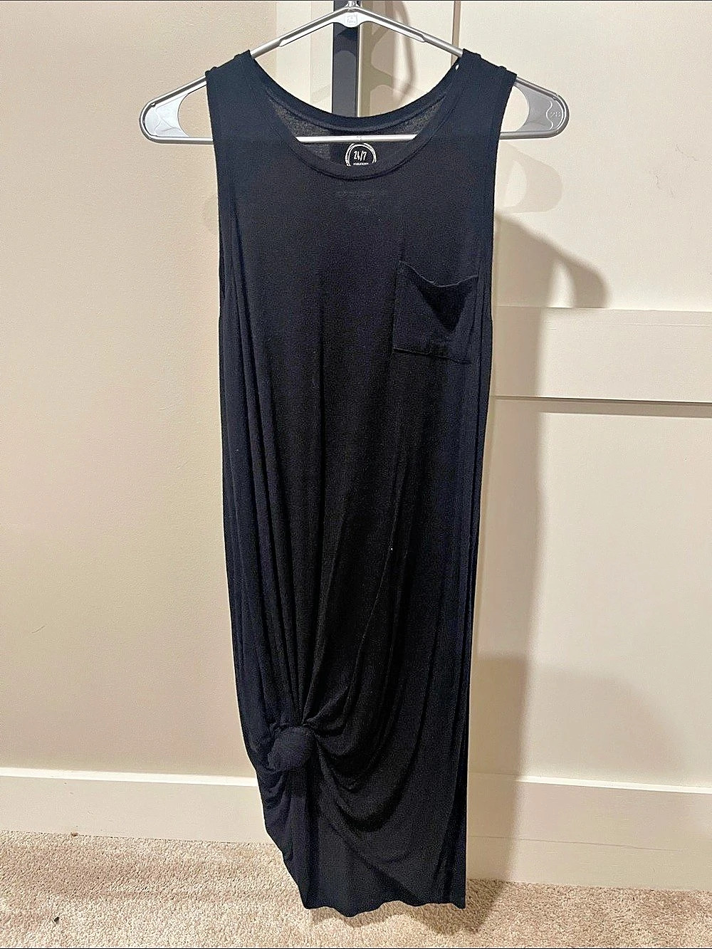24/7 Comfort Apparel Women's Maxi Dress Black Size XS Like New